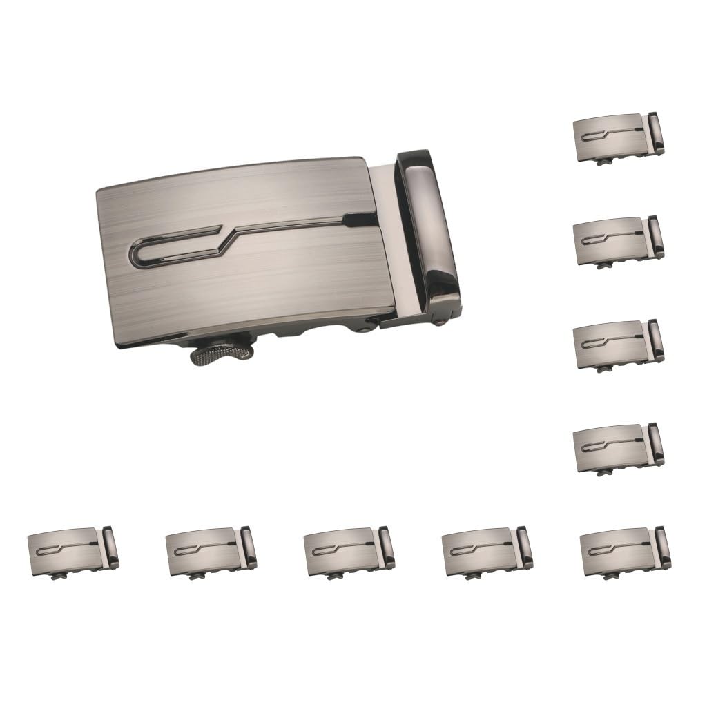 Hebilla de cinturón de trinquete para hombre, hebilla deslizante automática para correa de cinturón de 35 mm 1