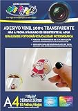 Papel Fotográfico, Inkjet, A4, Vinil Adesivo Transparente 110 g, Pacote com 10 Folhas, Off Paper