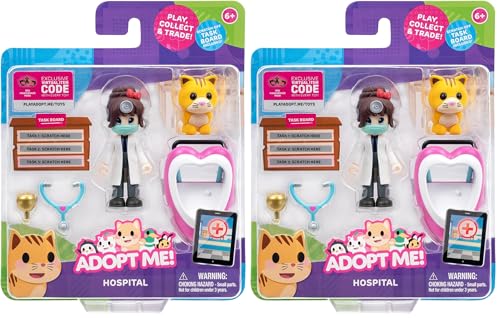 Adopt Me! Pack Dr Heart et Son ami Le Chat Roux, Vague 1 - Meilleur Jeu en Ligne - Jouets pour Enfants Amusants à Collectionner mettant en Vedette tes Animaux...