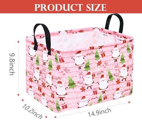 Image of Storage Basket Gift Laundry Bins Collapsible Storage Baskets Box Laundry Nursery Hamper for Home and Office Decoration with Handles