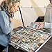 Card Show Display Case Large Aluminum Trade Show Display Case for Sports Cards/TCG/Jewelry Collection Silver 24 IN X 20 IN Premium Quality Durable Protection Perfect for Collectors (24