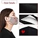 Fashion Cotton Face Masks - Unisex Cute Heart Mouth Masks - Reusable Warm Windproof Masks for Outdoor Ski Cycling Camping