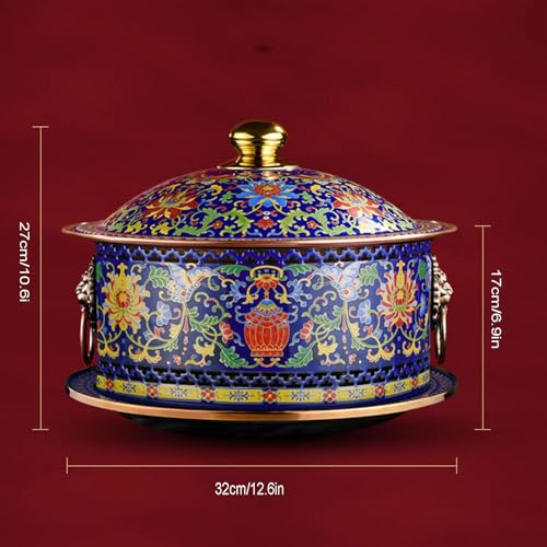 Olla caliente china de cobre tipo split para cocina miniatura 6