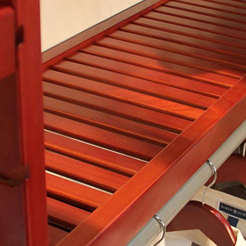 John Louis Home 12-Inch Deep Premier Closet Organizer-Red Mahogany Finish #TOP6