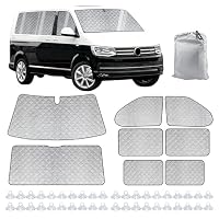 8 Stück Sonnenschutz Auto Frontscheibe Ersatz für VW T5 T6 SWB
