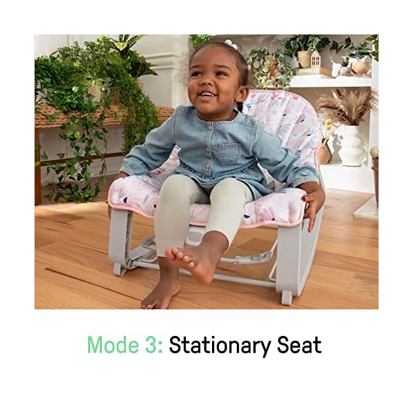 Ingenuity, Keep Cozy 3 in 1 Grow with Me, Babywippe Burst mit Vibrationen, 3 Wippfunktionen zum Schaukel, Wippen oder als fester Sitz, 2 Liegepositionen, abnehmbarer Spielbogen, Geburt bis 18kg – Bild 6
