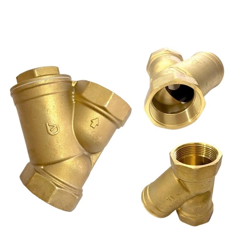 Filtro en Y de latón de 1/2" hembra para control de sedimentos en tuberías 8