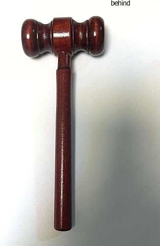 Miniatura 7 de Aliotech Gavel de madera para sala de tribunales, accesorio de disfraz de juez, accesorios de disfraz de justicia, accesorios para Halloween, fiesta