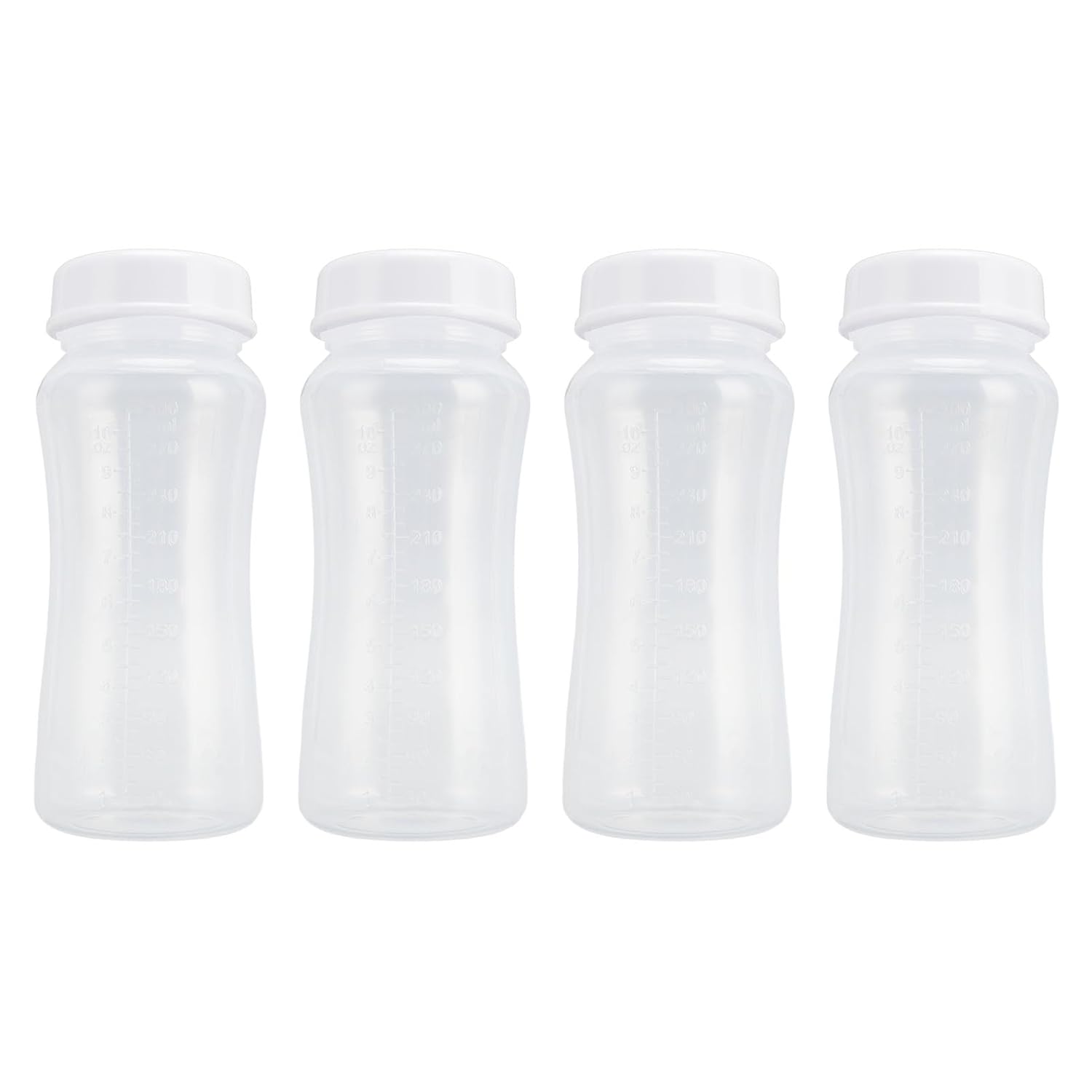 8 Pcs Milk Storage Bottles, Breastmilk Collection Bottles, Wide Neck Leak Proof 300ml Capacity Reusable Bottles with Leak Proof Cap, Compatible for NUK Dr. Brown's Electric Breastp