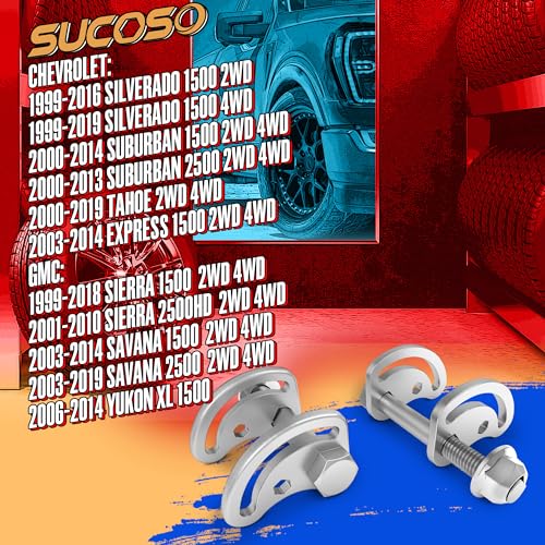 Camber Bolts for Chevy Silverado GMC Sierra 1500 2500 Express Tahoe, 4pcs by SUCOSO - Used condition - Image 2