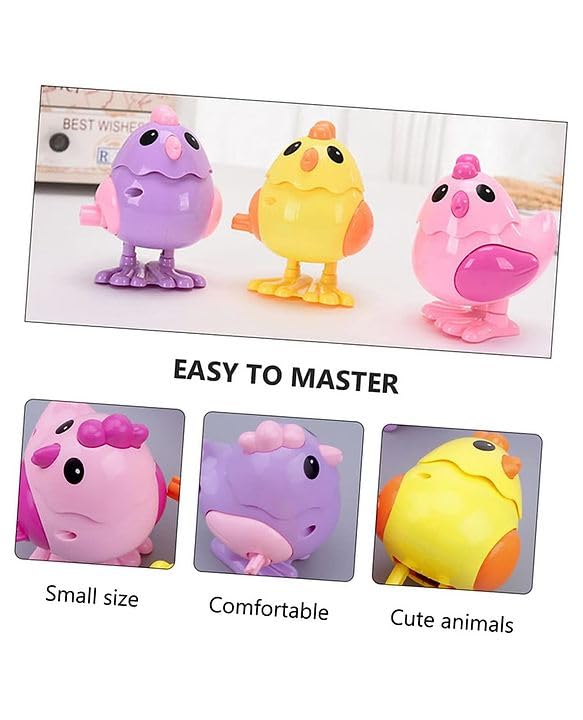 OPINA Press to Go Inertial Cute Crawling Chick Duck Toy for Kids (Pack of 4) 1