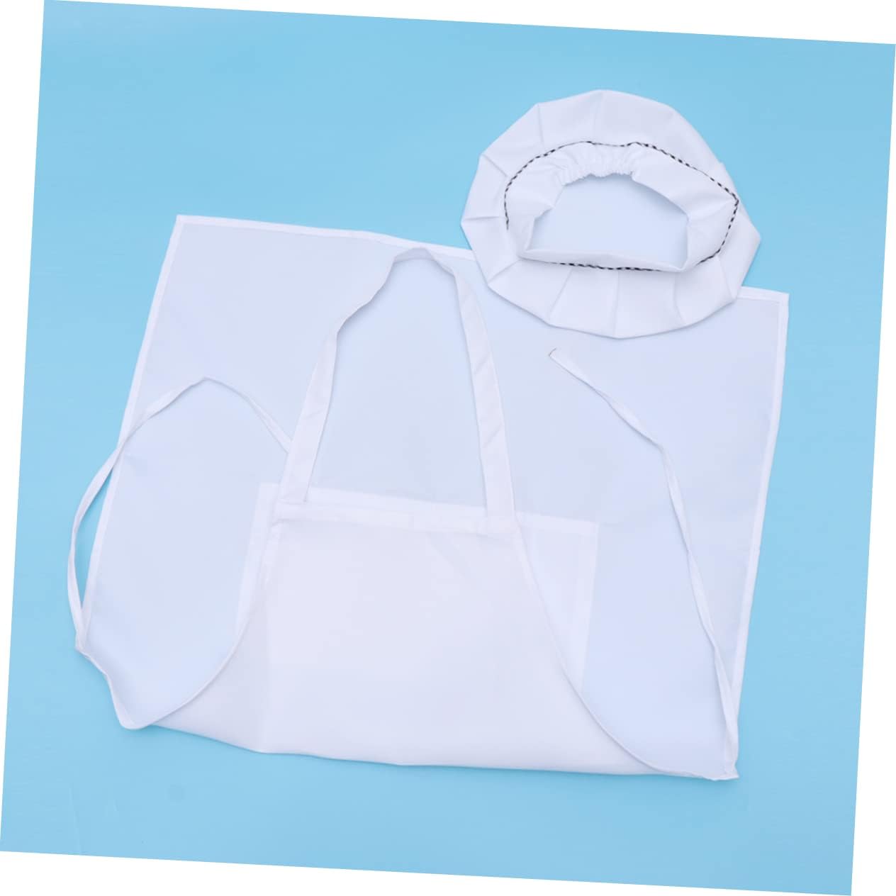 MAGICLULU Kitchen Apron and Chef Hat Sleeveless Chef Apron with Pocket Adult Waiter Working Clothes for Cooking