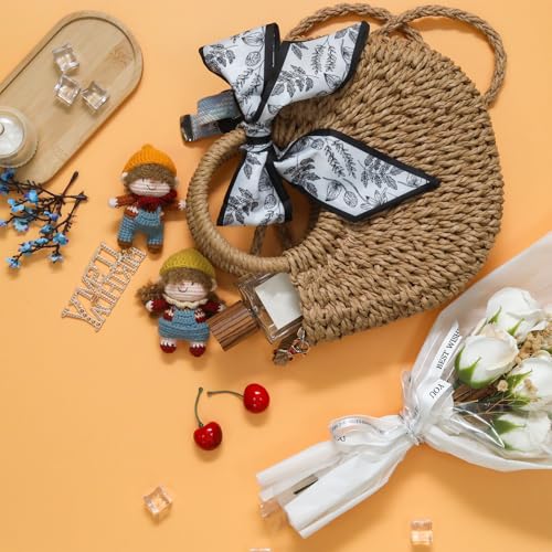 Bolso de hombro tejido, bolsa cruzada de paja para mujer miniatura 2