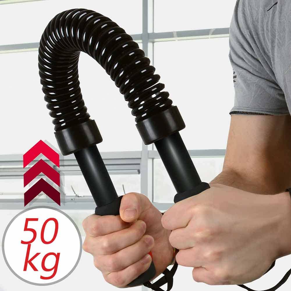 Vetrineinrete® Power Twister Manubrio Flessibile a Molla Barra di Potenza per Sport Palestra Allenamento pettorali e Braccia Body Building 50 kg 94449
