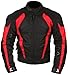 Milano Sport Gamma Motorcycle Jacket with Red Accent (Black, Large)
