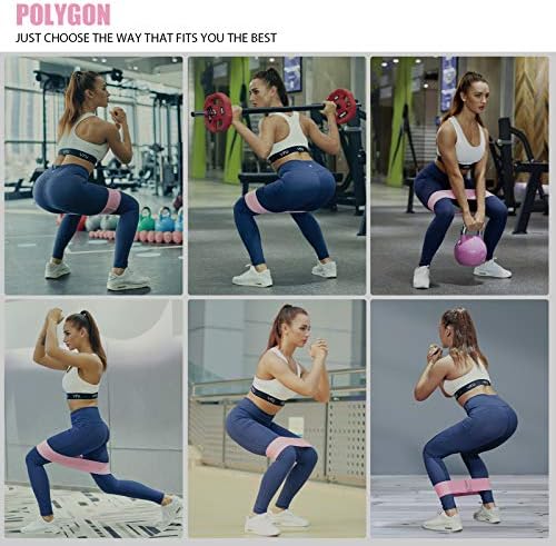 Polygon Resistance Bands for Exercise, 3 Levels Booty Workout Bands — view 5