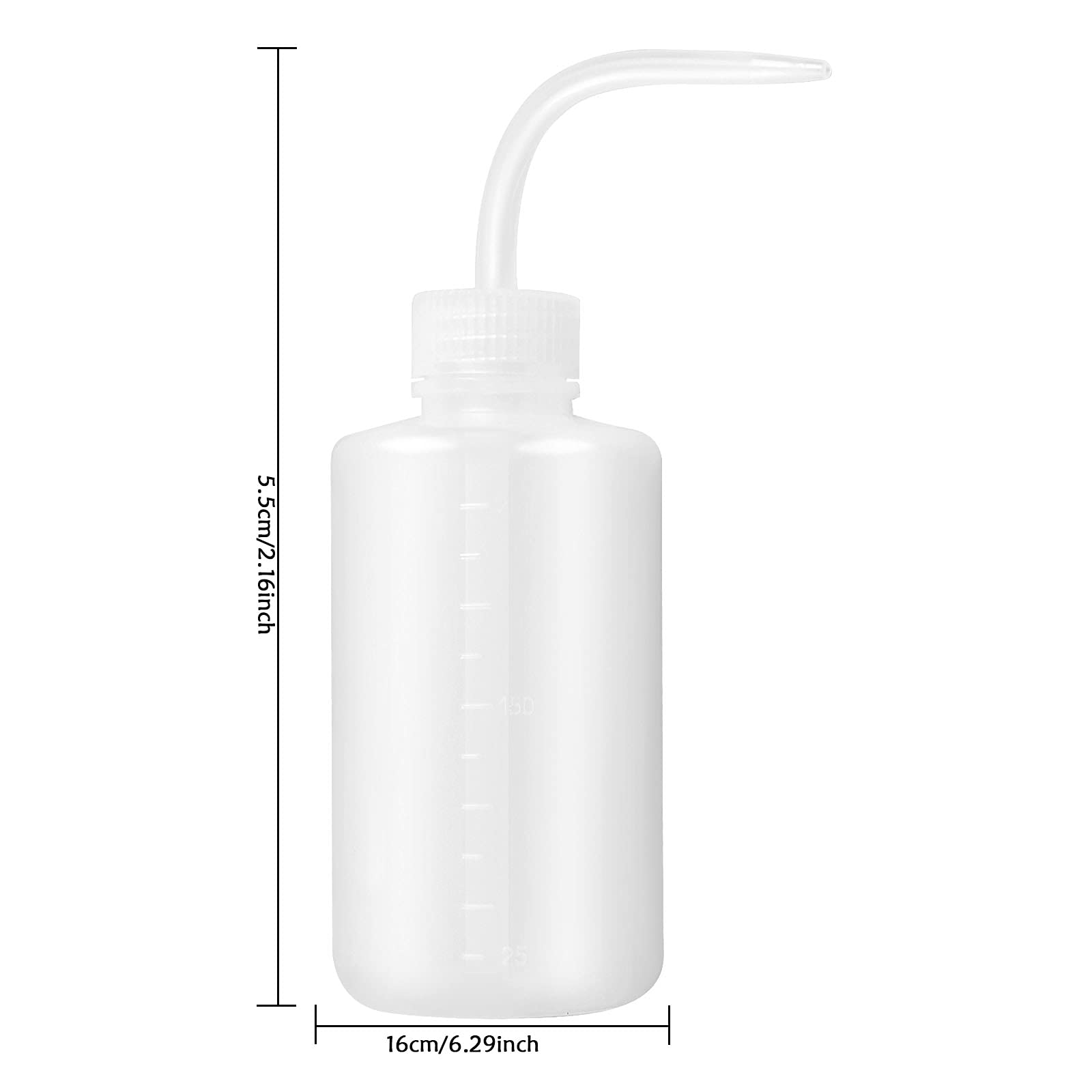 Spritzflasche 3 Stück 250ml LDPE Kunststoff Waschen Squeeze Flasche mit Schmalem Mund Klar Sicherheitsflaschen Gruene Seife Flasche Tattoo Waschen Quetschflasche für Laborreinigung Pflanzenbewässerung