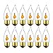 Sunlite 3EFC/12PK 3W Halloween Incandescent Chandelier Flickering Flame Light Bulbs with Medium E26 Base and Crystal Clear Bulb (12 Pack)