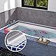 SIKAIQI Wasserdamm für Waschbecken, Dusche, Schwelle, Wasserbarriere, zusammenklappbar, 1,2 cm hoch, Wasserstopper, Barriere, wasserblockierend (198,1 cm, transparent)