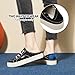 hash bubbie Women's Slip on Shoes Canvas Shoes Non Slip Fashion Canvas Sneakers for Women Low Top Loafers(Black.US9)