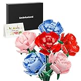 Flower Bouquet Building Kit - Mothers Mom Day Gifts from Daughter Son, 6 Pack Roses Artificial Flowe