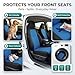 FH Group Automotive Car Seat Covers Blue Interior Front Seats Only Accessories High Back Combo Classic Cloth Car Seat Cover Front Set Universal Fit Cars Trucks and SUV Car Interior Accessories