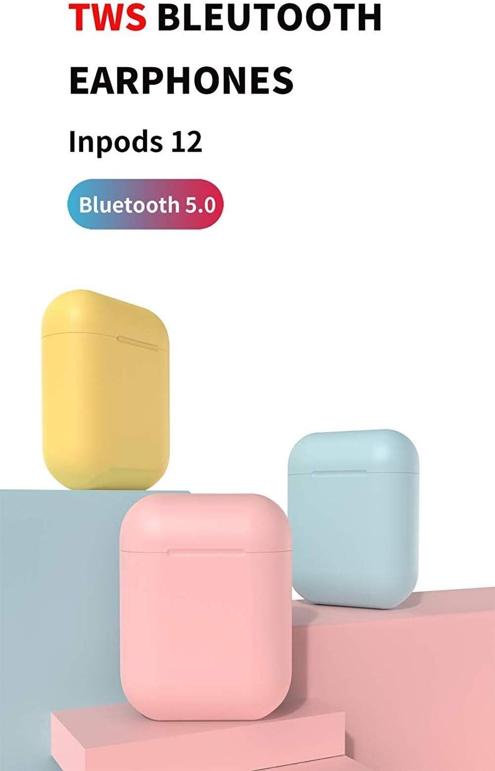 Inpods 12 Pack Wireless Bluetooth 5.0 Earbuds for iPhone Xiaomi, Huawei zdjęcie 3