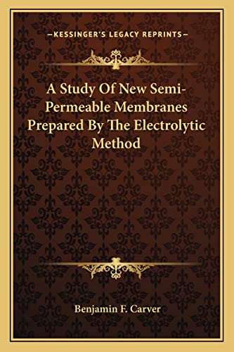 A Study Of New Semi-Permeable Membranes Prepared By The Electrolytic Method