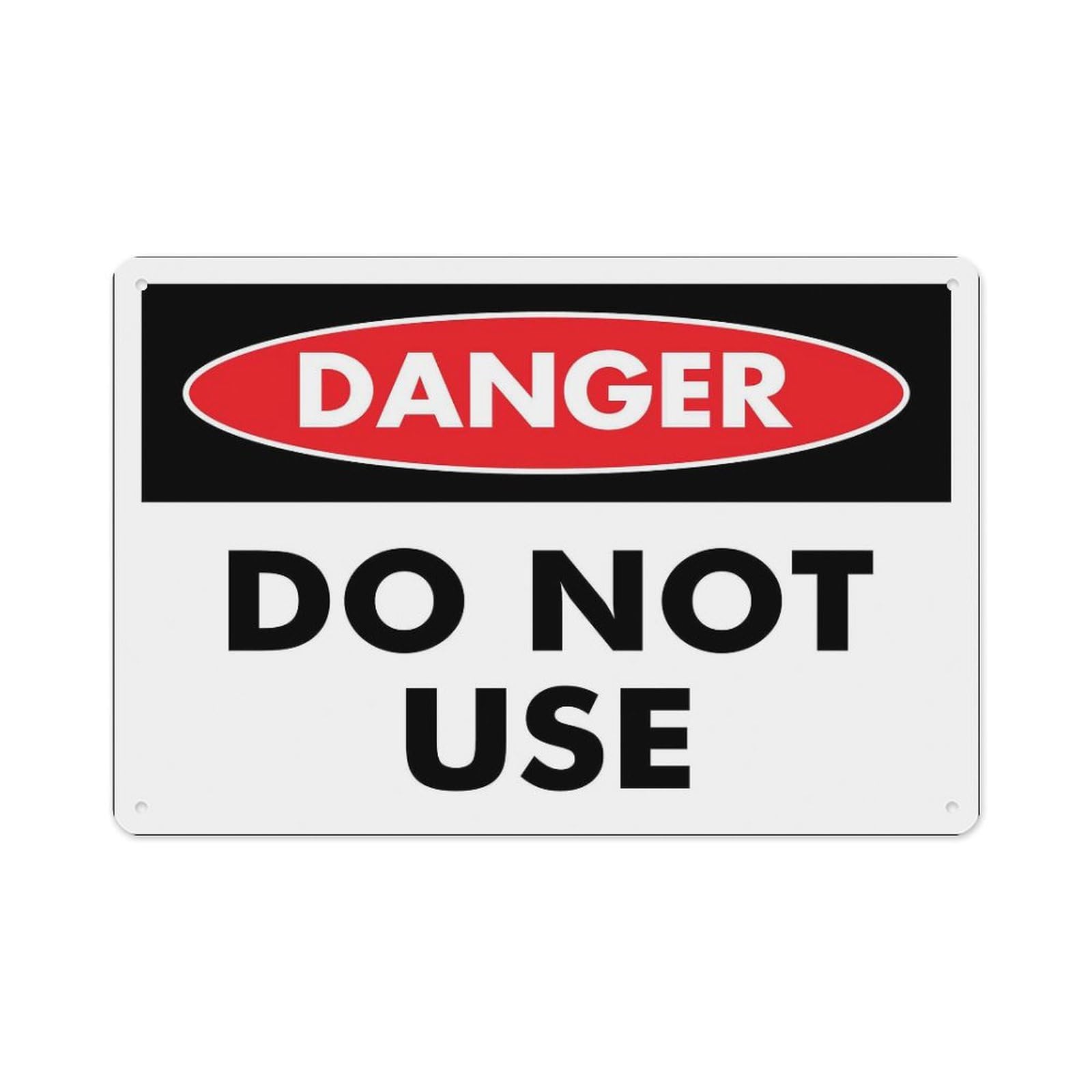 peiyeety Danger DoUse Sign Aluminum Tin Warning Signs for Home Outdoor Garden 8X12 Inches