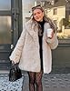 COZYPOIN Womens Faux Fur Coats Warm Mid Long Furry... #2