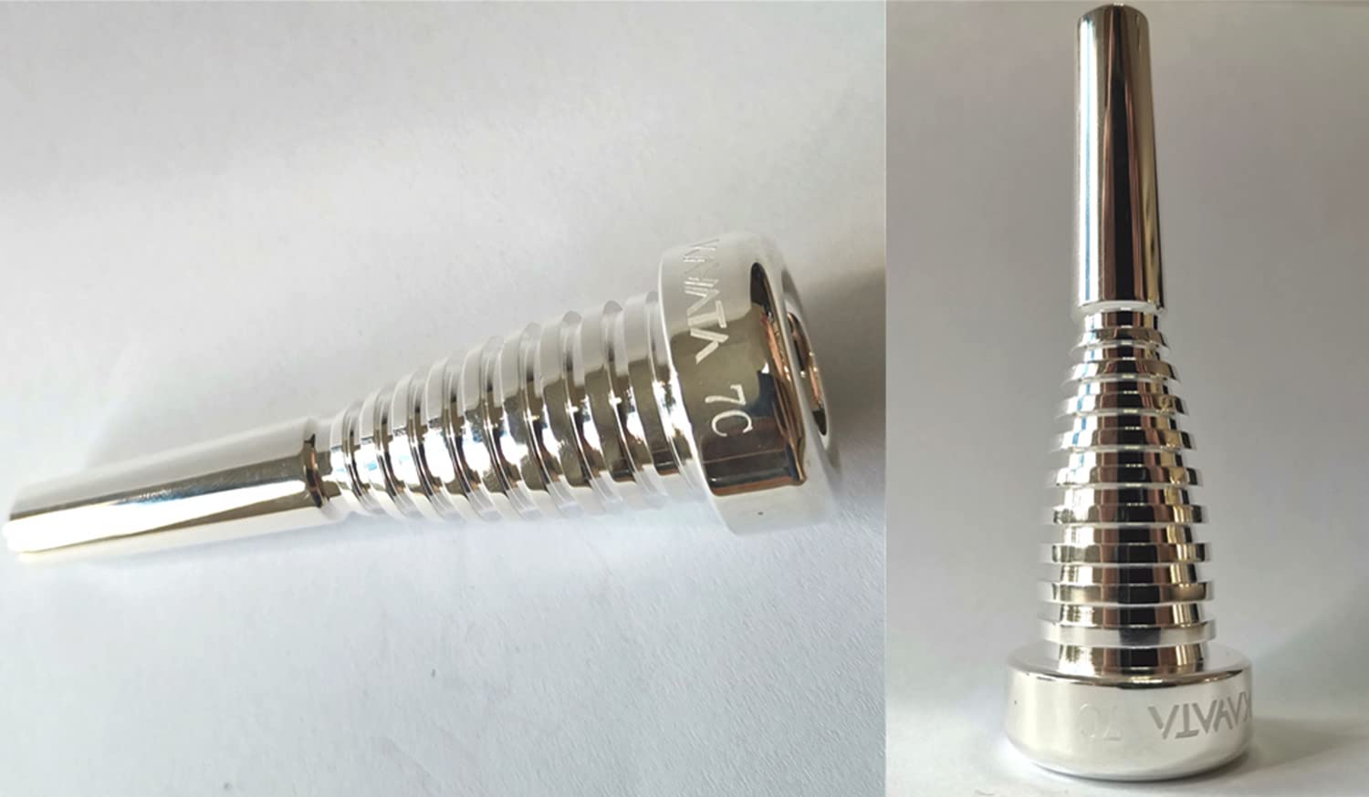 KAYATA Music 7C Trumpet Mouthpiece, Thick Silver Plated 7C Mouthpiece