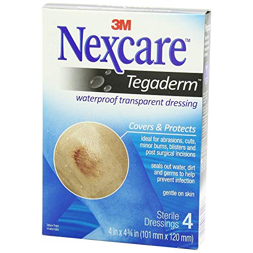 Nexcare Tegaderm Transparent Dressings 4 Inches X 4 4 Inches
