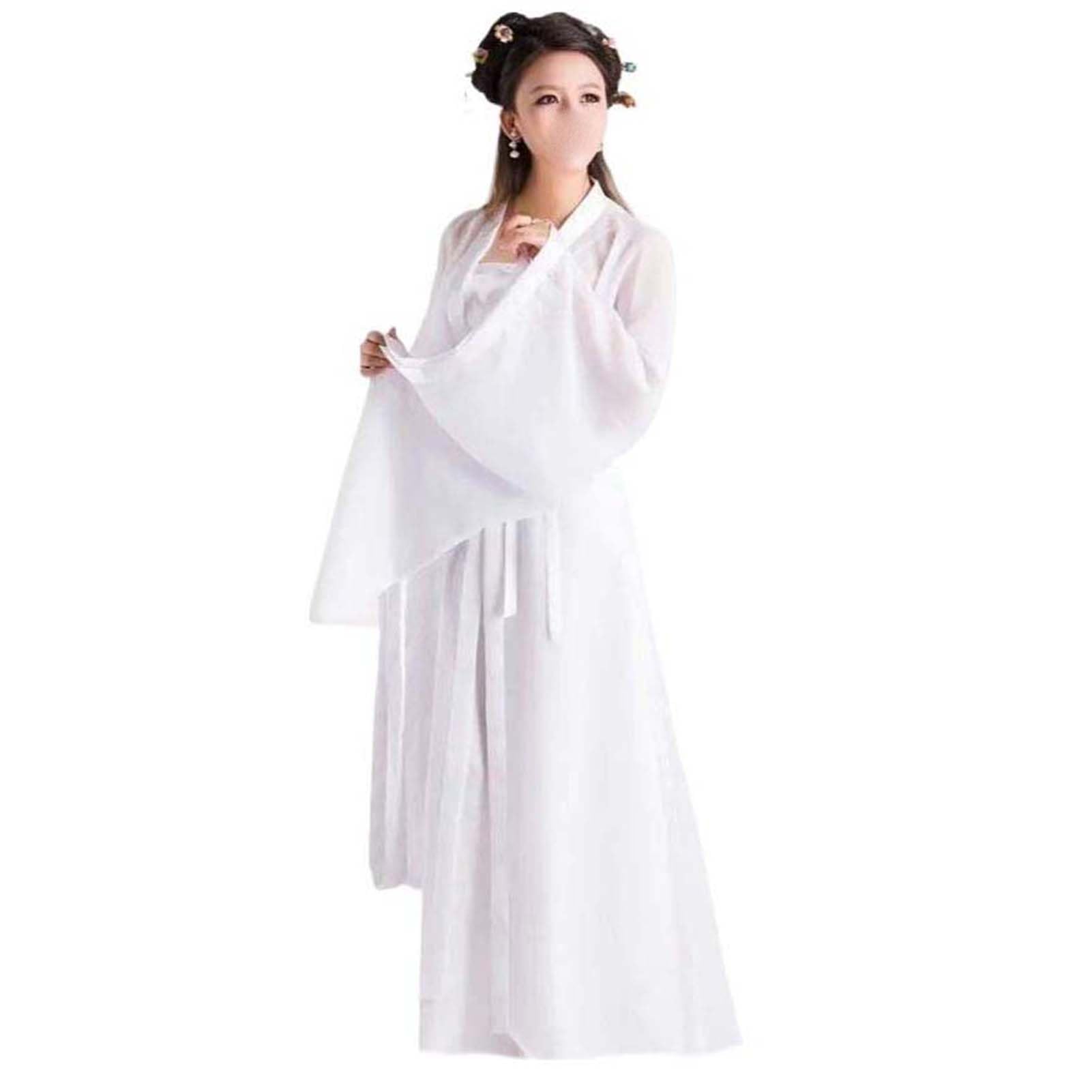 Hanfu vêtement de danse folklorique et costume de drame chinois classique blanc - 8