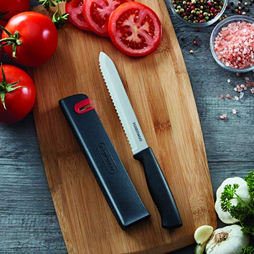 Farberware 5253303 Edgekeeper Serrated Utility Knife, 5.5-Inch, Black #TOP3