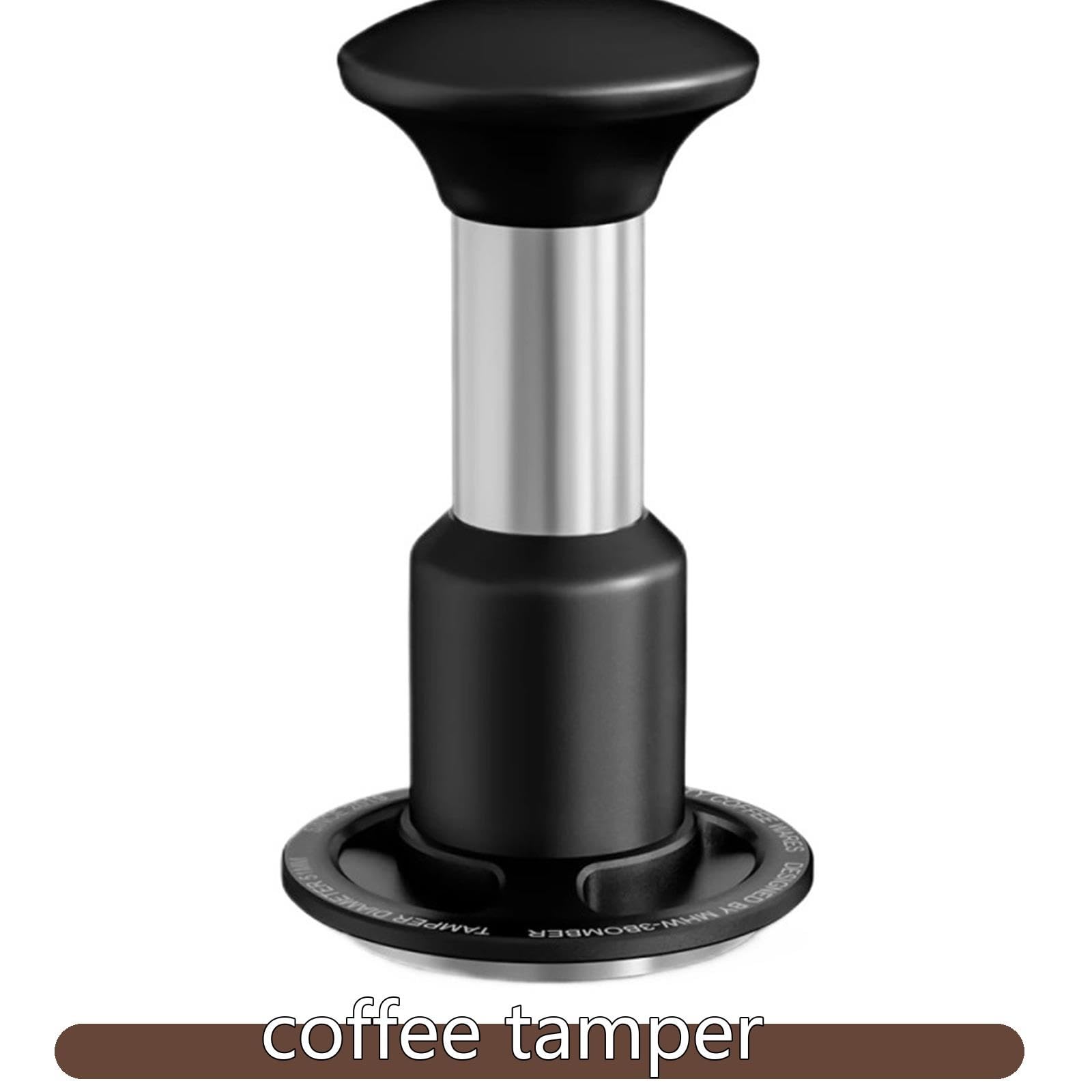 Tamper De Café 51/53 / 58mm 30lb 4 Resortes Presión Constante Calibrado Multiusos Espresso Portafiltro Barista Reemplazo(58.35mm Black)