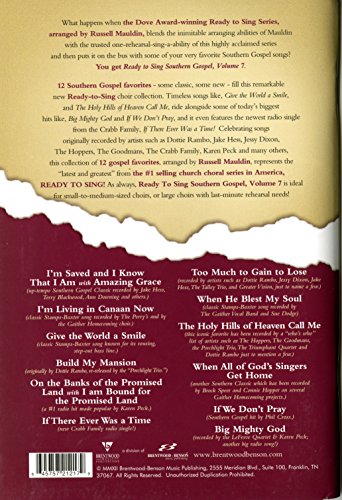 Ready to Sing Southern Gospel, Volume 7: 12 Favorite Gospel Songs (Ready to Sing (Songbooks))