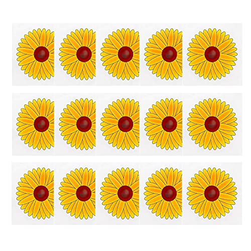 30PCS Floral Window Fly Traps Catcher Indoor Stickers for Indoor Insect Pest Attractor and Eliminator (Yellow)