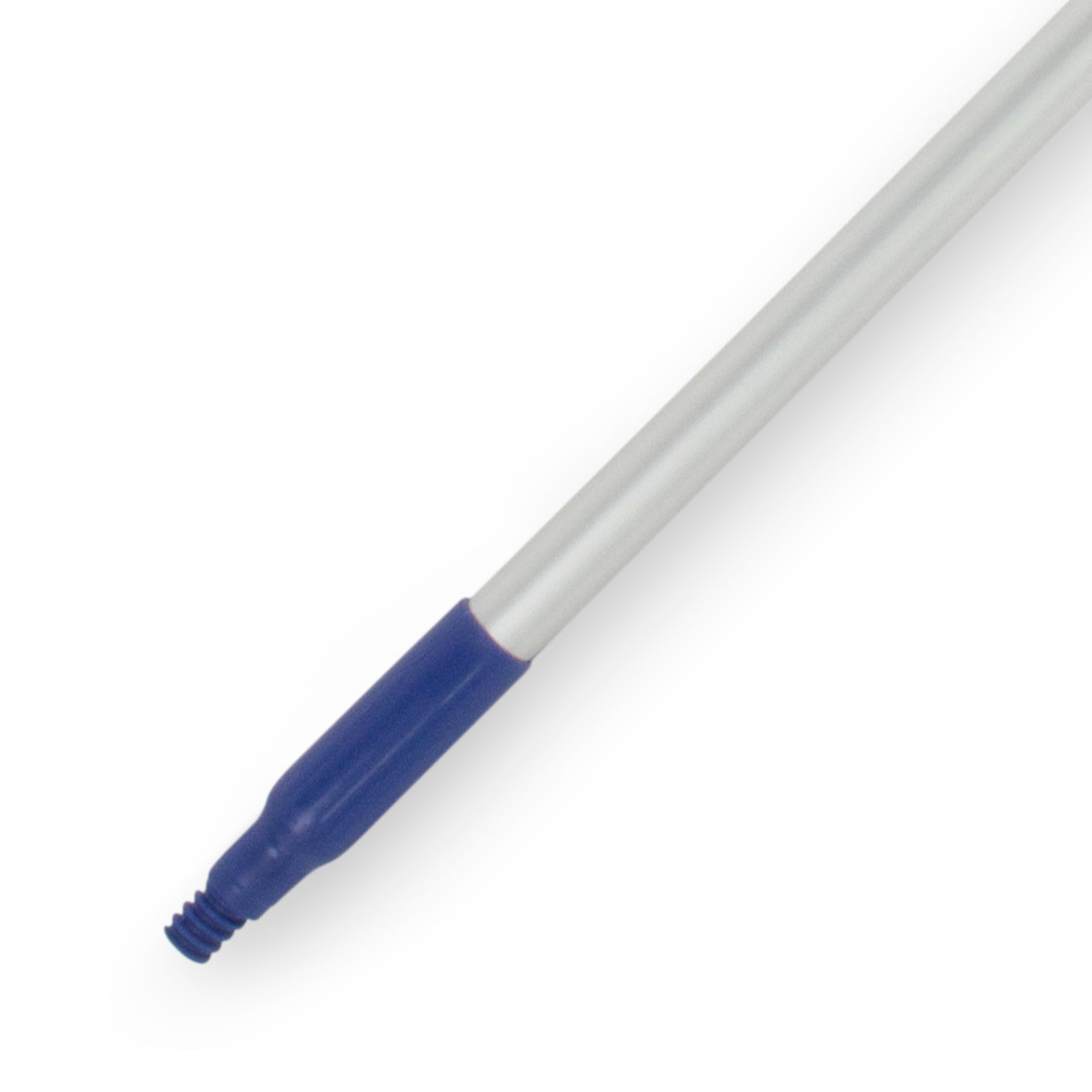 SPARTA Adjustable Aluminum Broomstick, 48” Mop and Broom Handle Replacement with Color-Coded System for Environments with Harsh Cleaning Agents, Aluminum, 48 Inches, Blue, (Pack of 12)