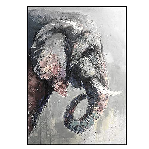 Art mural moderne abstrait éléphant porte-bonheur couloir chambre