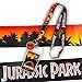 Jurassic Park Logo Lanyard Keychain ID Holder Logo Rubber Charm and Sticker