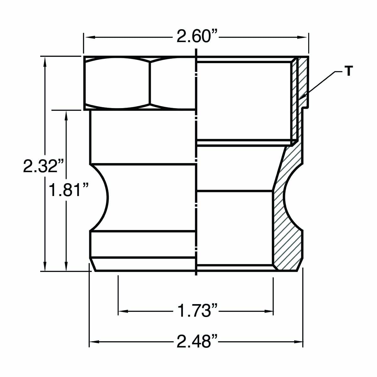 Gloxco Type A Cam and Groove Fitting,Stainless Steel 316, 2