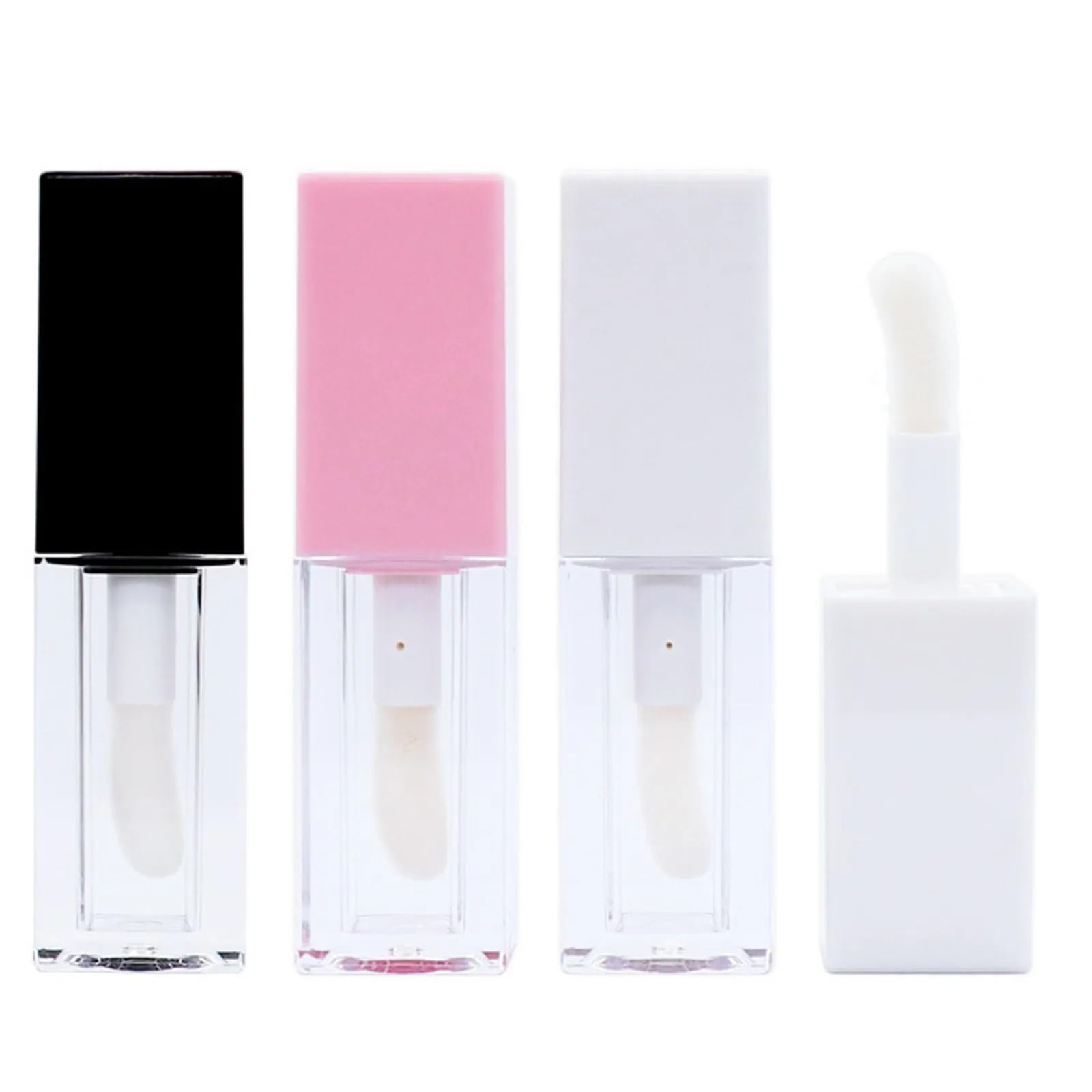 GIUPLOKID Empty Lip Balm Container, Empty Lipstick Tubes 15 Pcs 5ml Multicolor Lip Glaze Bottle With Cap Cosmetic Sample(Mix)