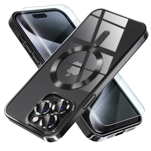 Image of Misea Magnetic for iPhone 15 Pro Max Case Compatible with MagSafe Black