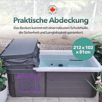 CANADIAN SPA CO. Chill Therapy Spa, Outdoor Spa Winterfest, 1 Person, Spa für Kältetherapie, Temperatur bis zu 5 Grad, kein EIS erforderlich, inkl Stufen – Bild 6