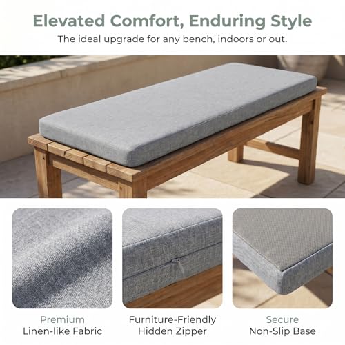 Cojín para silla de lino a medida de 5 cm de grosor premium 6