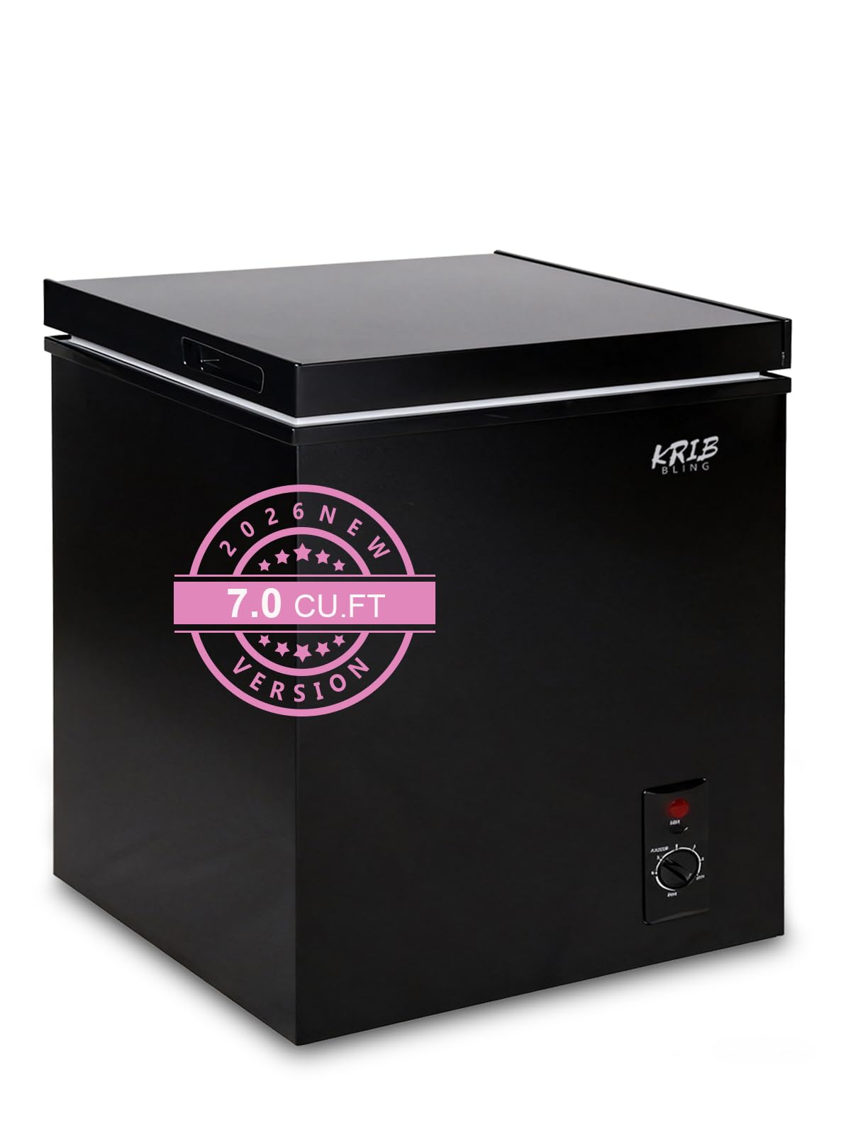 KRIB BLING KB02 FLG-100Q-BLACK 7.0-2 7 cu ft Chest Freezer Black