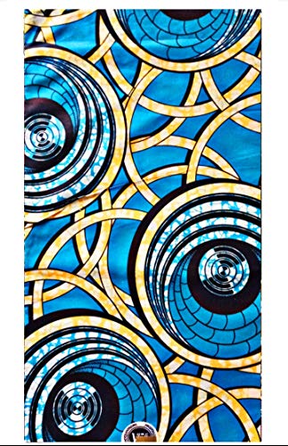 MAYNOWAX Coupon Pagne Tissu Wax Africain cire original 100% coton 2 yards soit 180cm x120cm