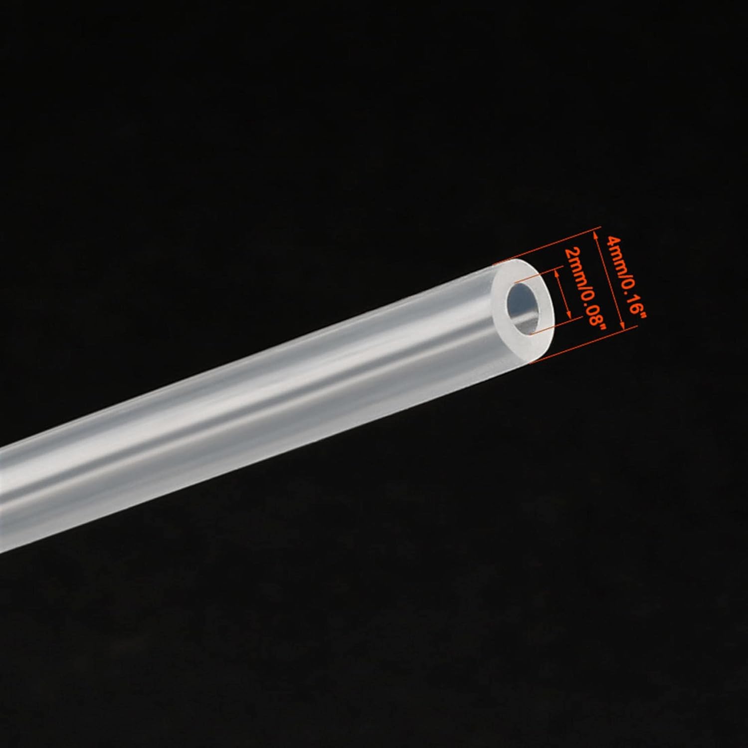 uxcell Silicone Tube 2mm ID x 4mm OD 3/32"x5/32" 3.3' Flexible Silicone Rubber Tubing Water Air Hose Pipe White for Pump Transfer
