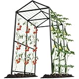 Metal Garden Arch Trellis for Climbing Plants Outdoor,...