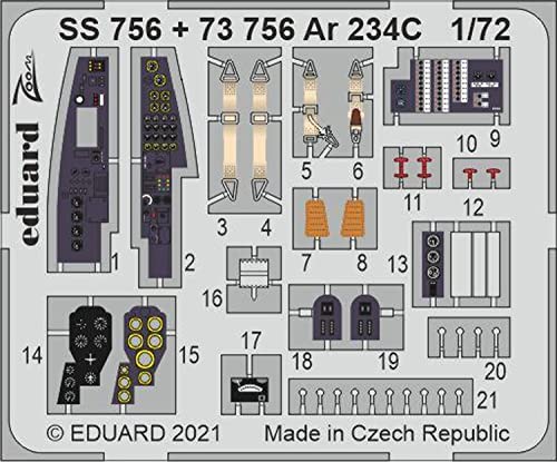 Eduard 1/72 Zoom Ar234C Blitz corriger les détails plastique Dragon